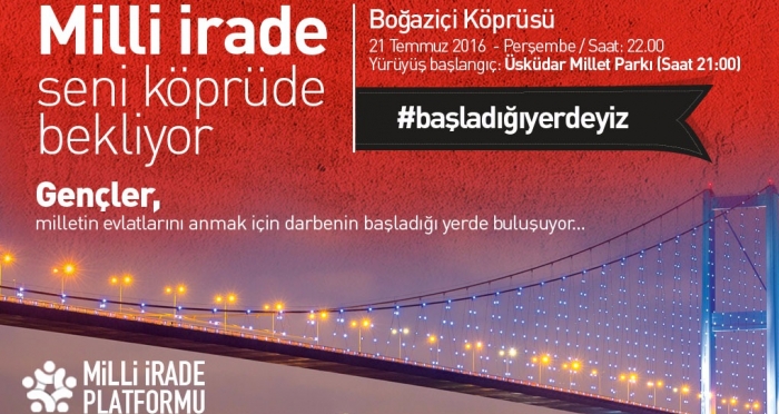 #BaşladığıYerdeyiz : Bayrağını Al, Boğaziçi Köprüsü'ne Gel!