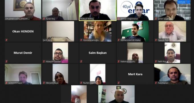 Ensar Vakfı Teşkilatlanma Toplantıları Çevrimiçi Olarak Yapılıyor
