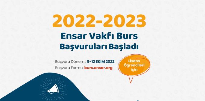 2022-2023 Ensar Vakfı Lisans Burs Başvuruları Başladı.