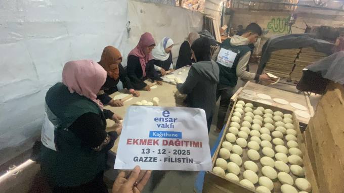 Ensar Vakfı Kağıthane Şubesi Gazze'de İnsani Yardım Etkinliklerine Devam Ediyor