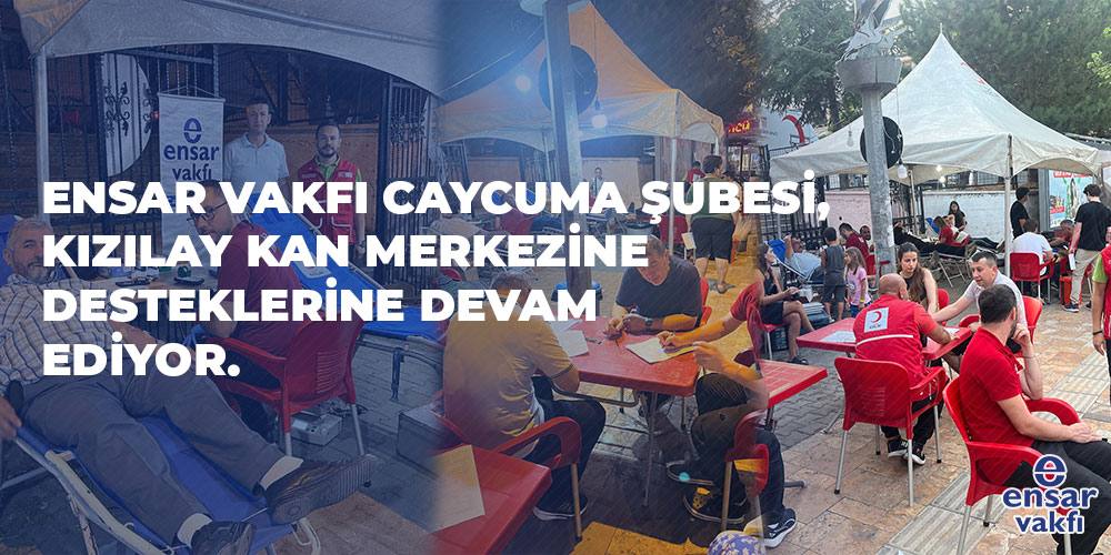 Ensar Vakfı Çaycuma Şubesi, Kızılay kan merkezine desteklerine devam ediyor.