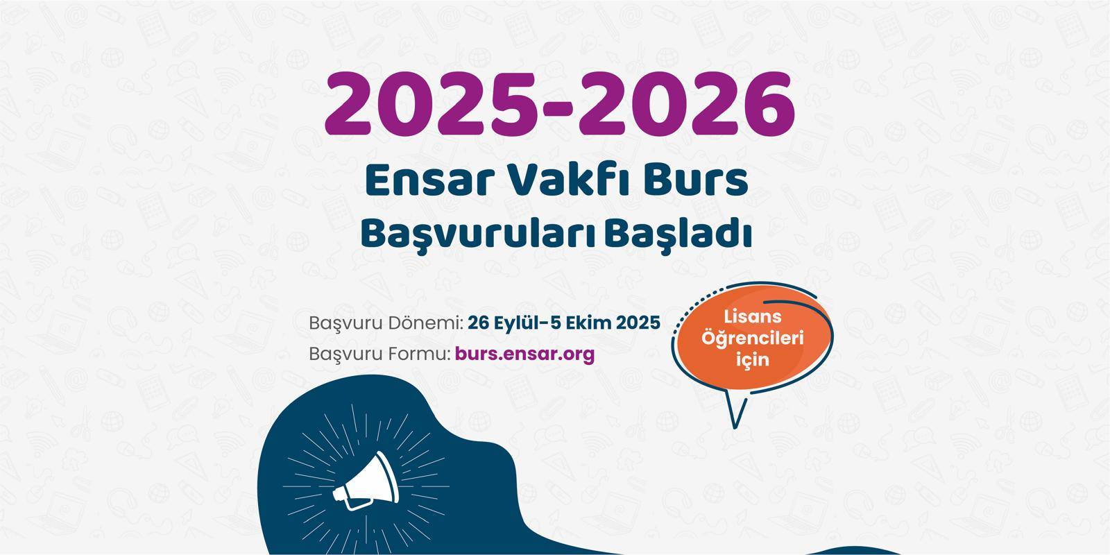 2025-2026 Lisans Burs Başvuruları Başladı