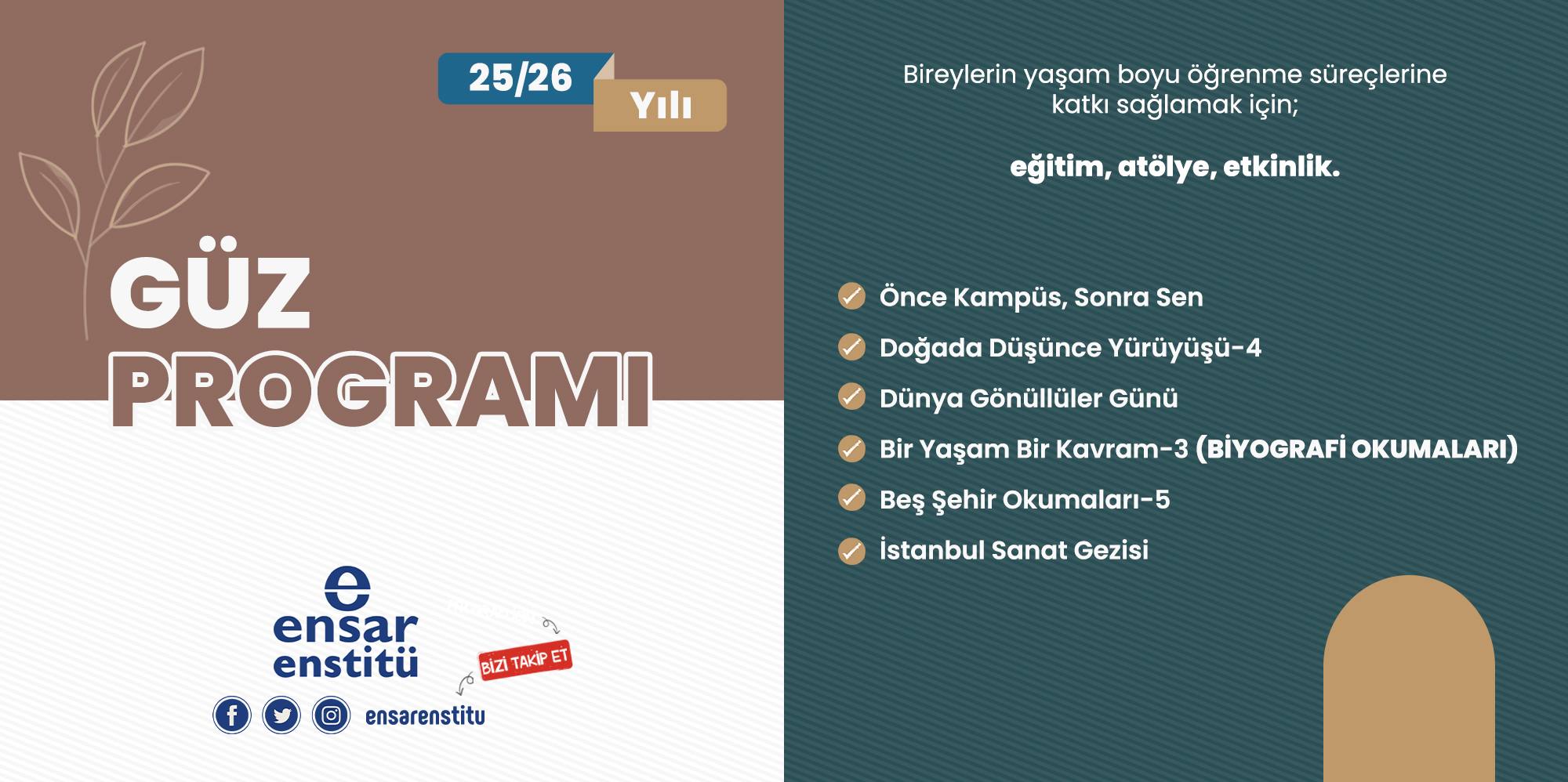 Ensar Enstitüde Yeni Dönem Başlıyor!